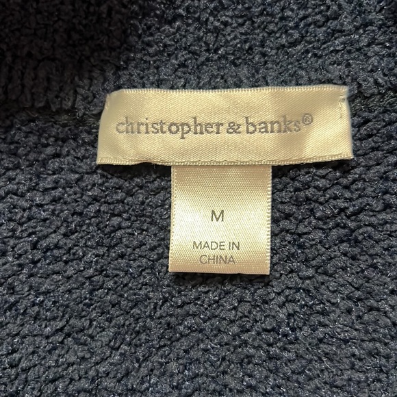 EUC Christopher &  Banks blue sweater vest size Medium - Picture 12 of 13